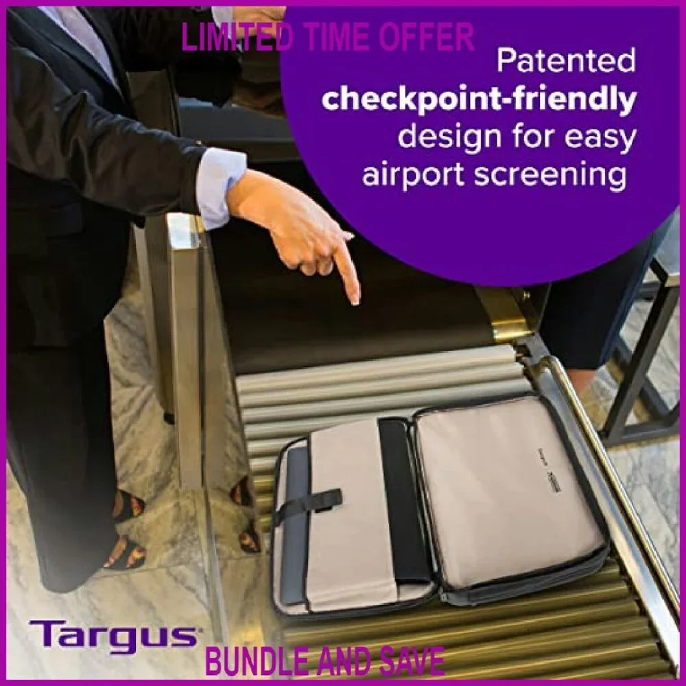 Checkpoint-Friendly Laptop Messenger Bag for 15.4-Inch Devices